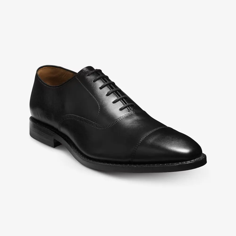 Park Avenue Cap-toe Oxford Dress Shoe, Black color, Oxfords category, view 1 by Hidesole