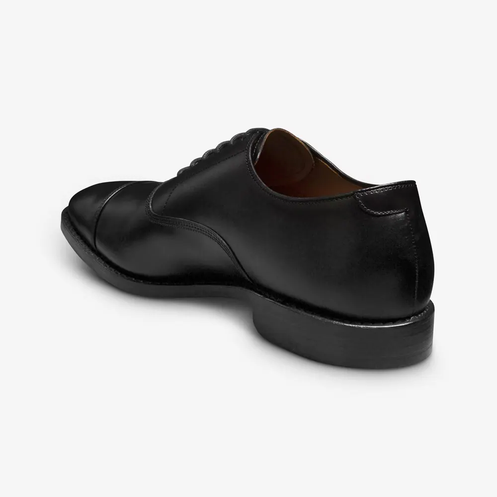 Park Avenue Cap-toe Oxford Dress Shoe, Black color, Oxfords category, view 3 by Hidesole