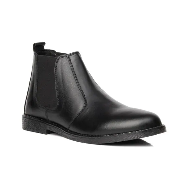 Cow Leather Chelsea Boots, Black color, Chelsea category, view 1 by Hidesole