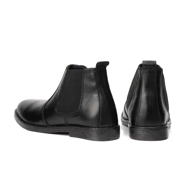 Cow Leather Chelsea Boots, Black color, Chelsea category, view 5 by Hidesole