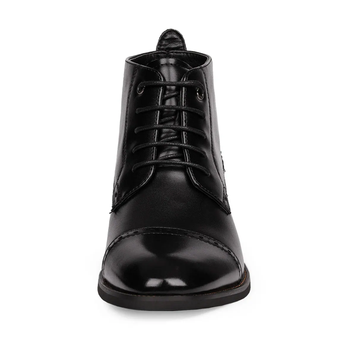 Men's Business Leather Chukka Ankle Shoes, Black color, Chukka Shoes category, view 3 by Hidesole